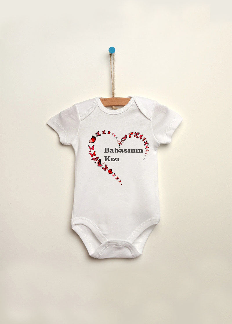 babasının kızı baskılı bebek zıbın