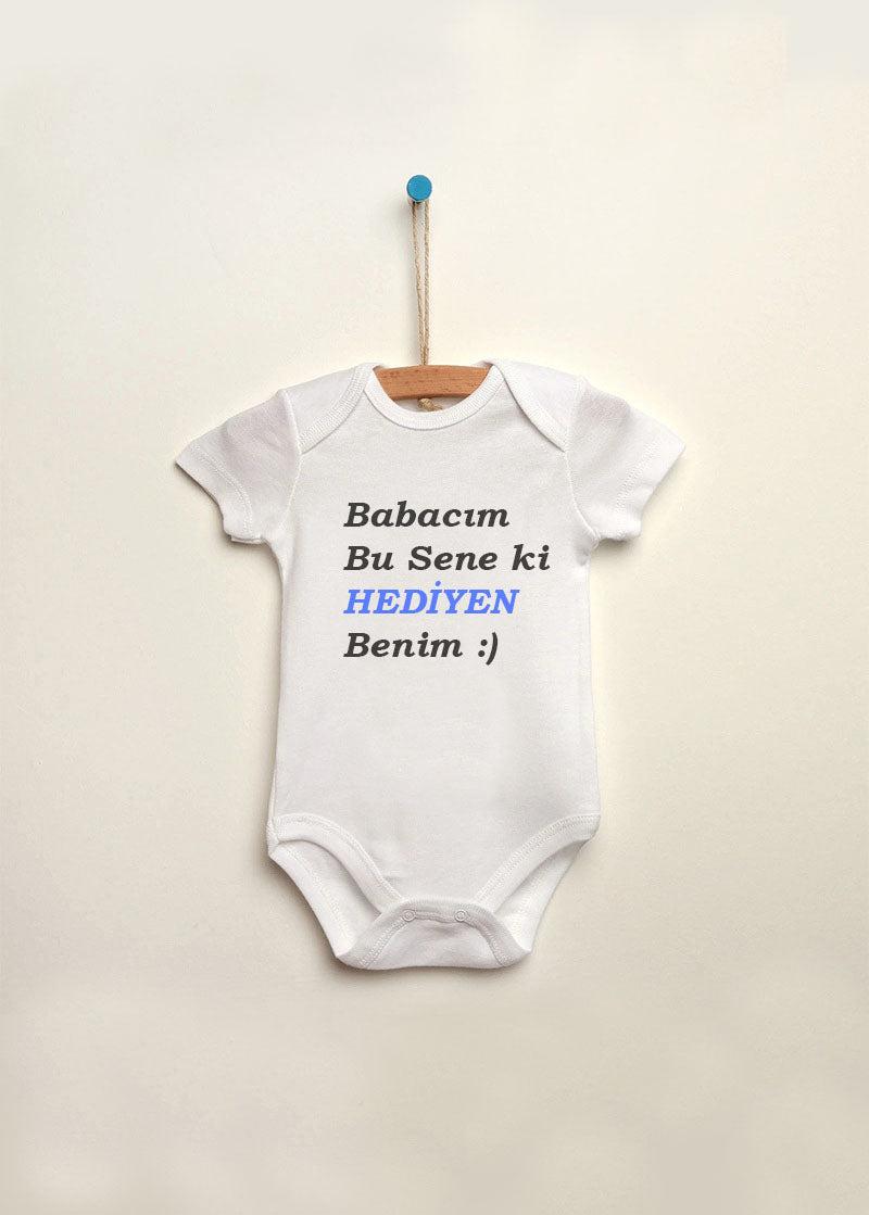 hediye baskılı bebek zıbın