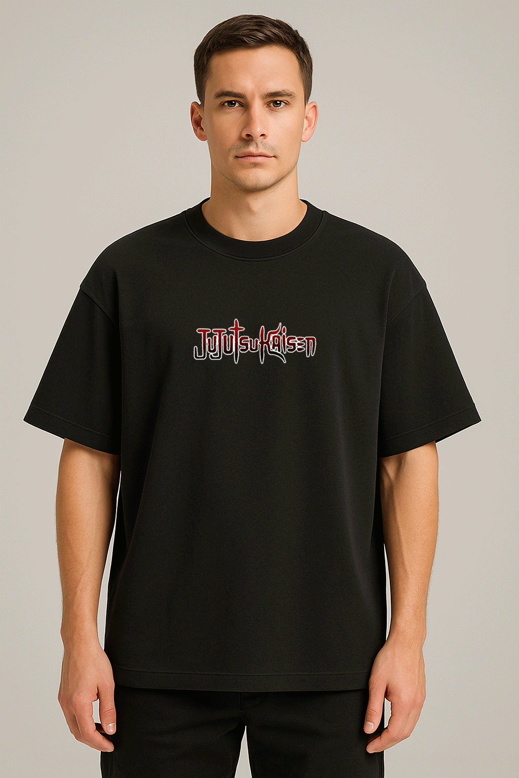 anime baskılı oversize tişört