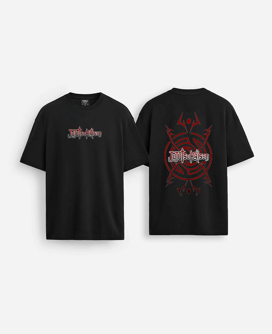 anime baskılı oversize tişört