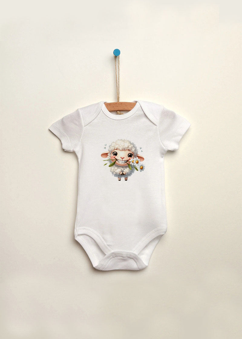 kuzu baskılı bebek zıbın