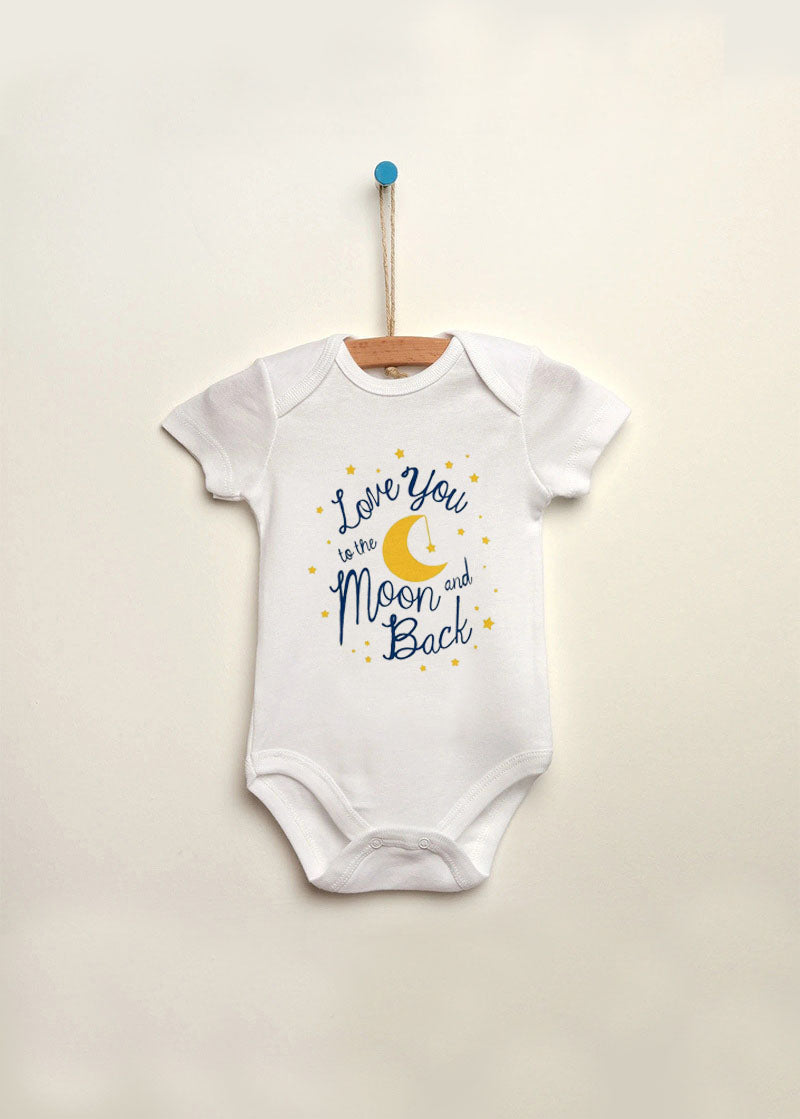 moon baskılı bebek zıbın