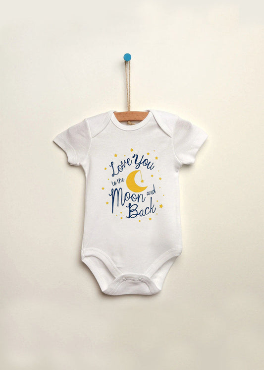 moon baskılı bebek zıbın