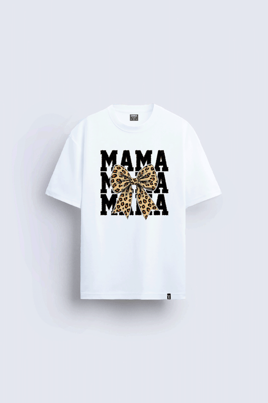 Anneler Günü Hediye Tişörtü – MOTHER MAMA MOM  Baskılı Oversize Tişört