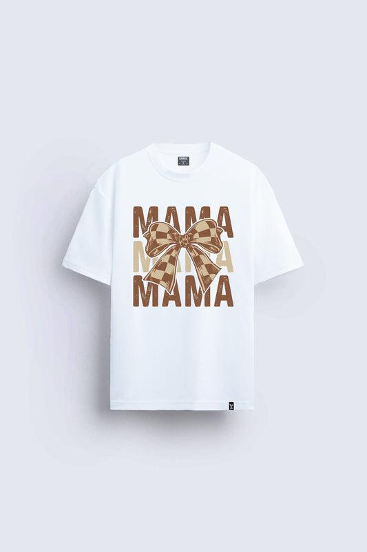 Anneler Günü Hediye Tişörtü – MOTHER MAMA MOM  Baskılı Oversize Tişört