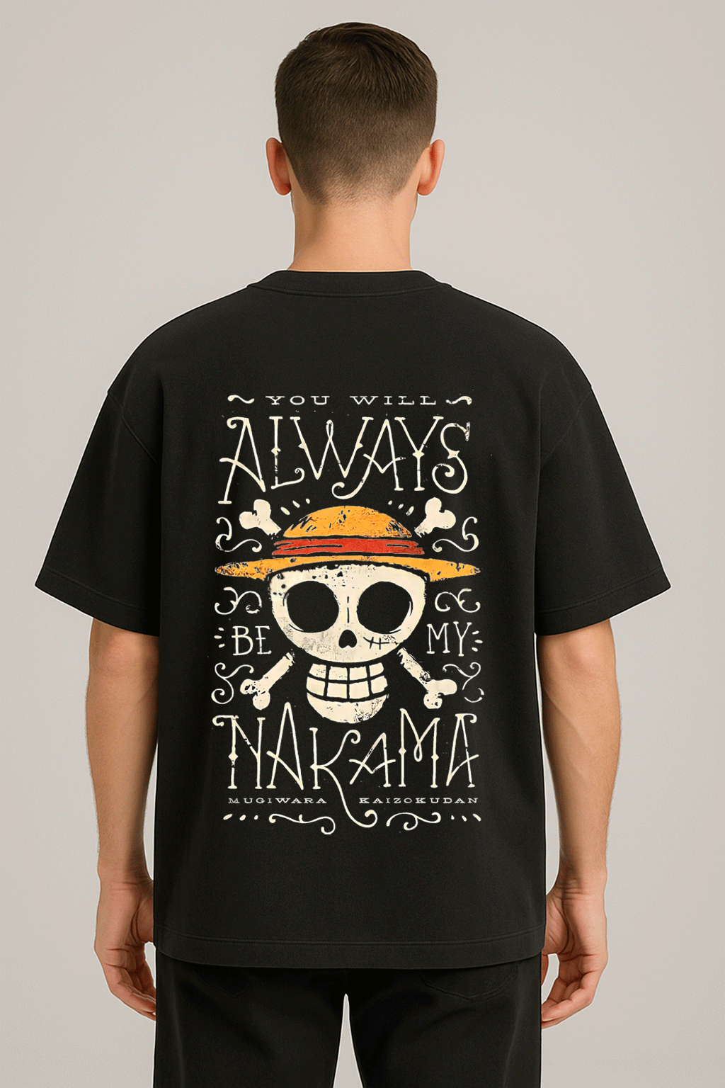 anime baskılı oversize tişört