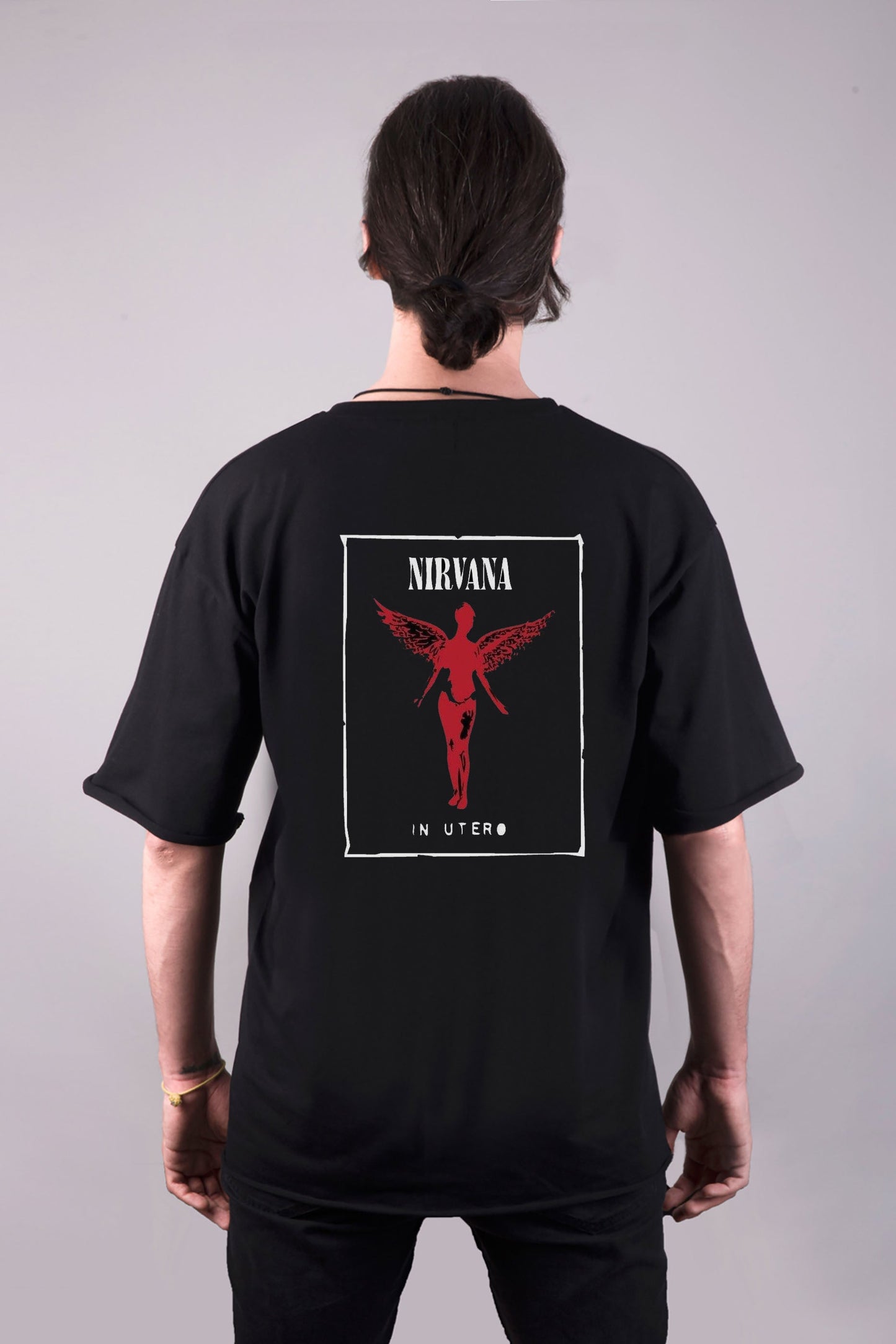 Nirvana baskılı oversize tişört