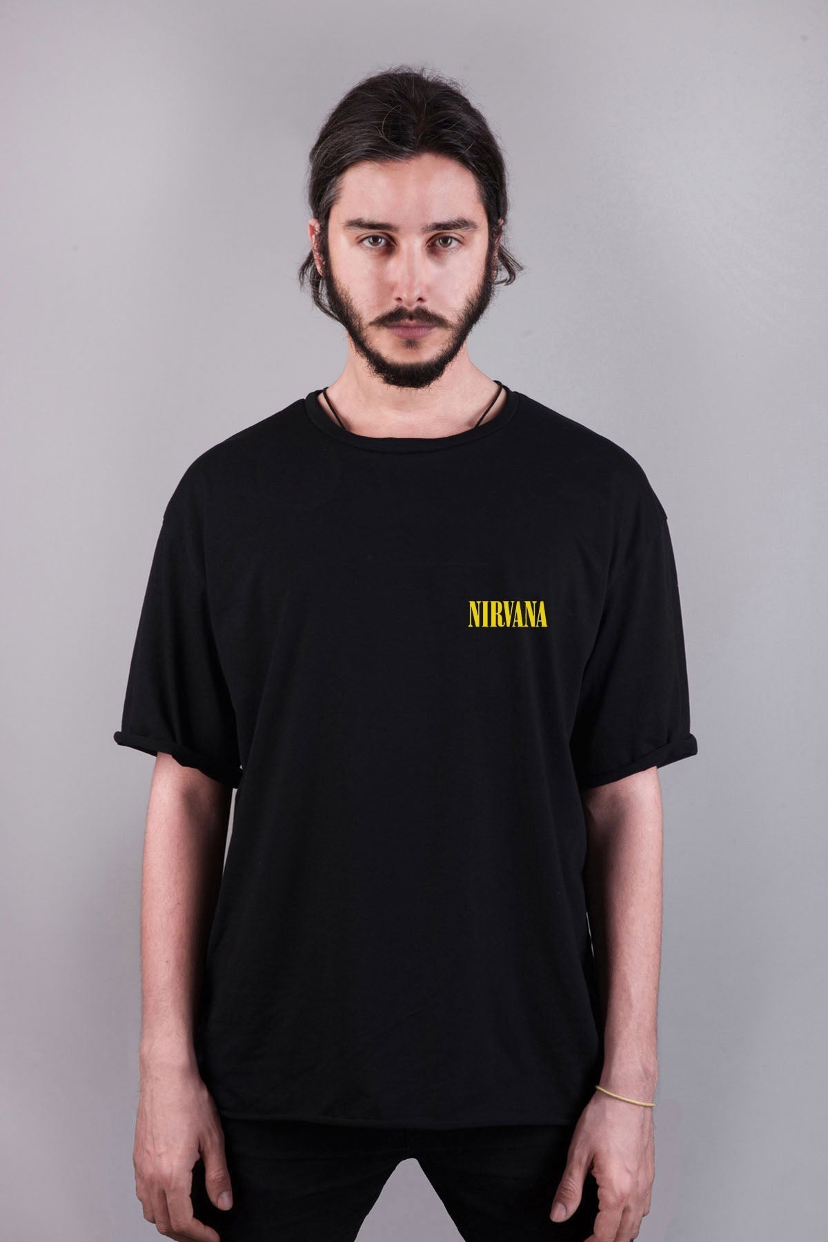 Nirvana baskılı oversize tişört