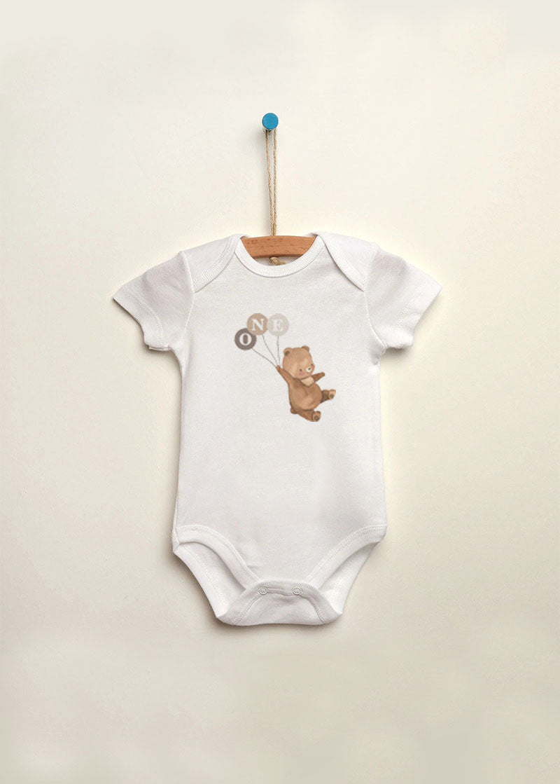 ayıcık baskılı bebek zıbın