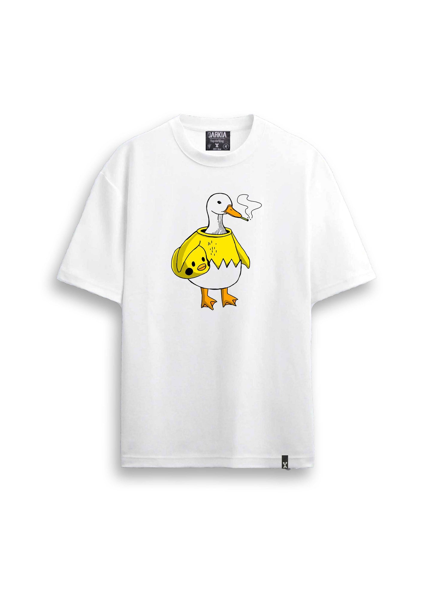 ördek baskılı regular beyaz tişört
