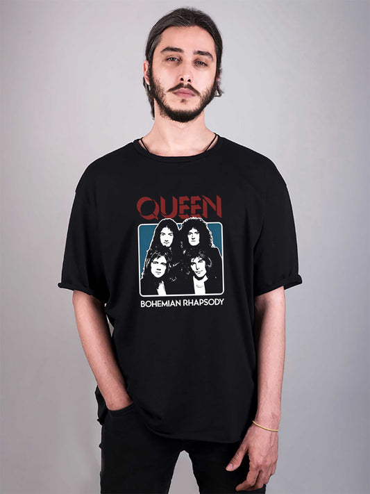 Queen baskılı oversize tişört