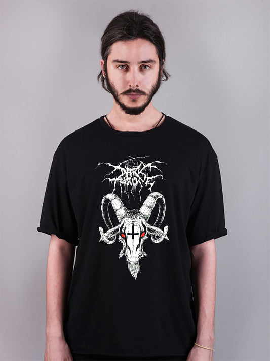 rock baskılı oversize tişört