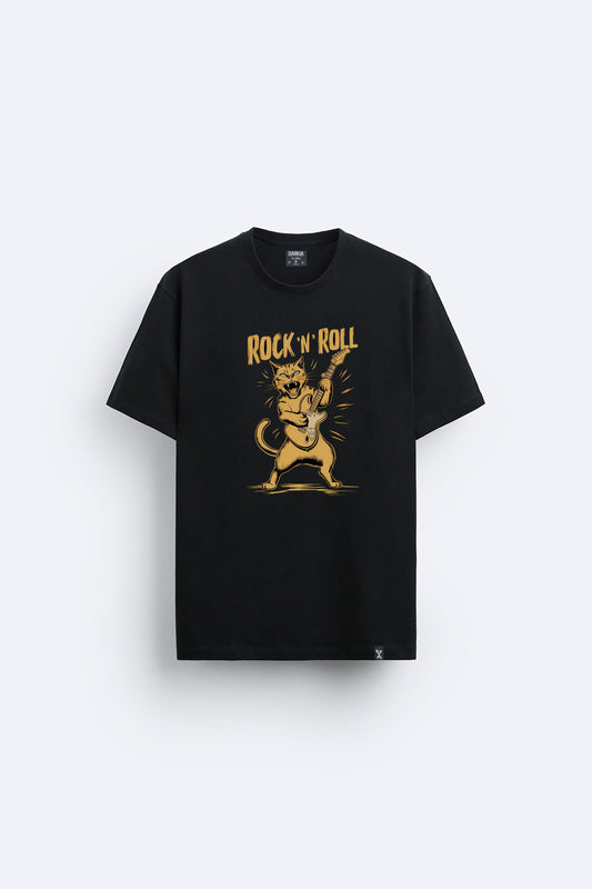 Rock baskılı regular tişört