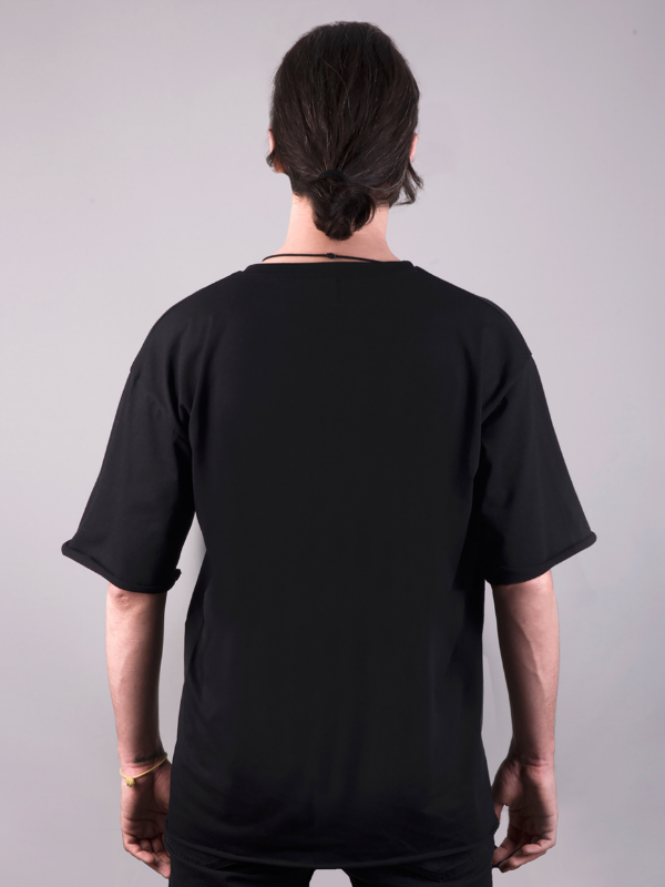 warning baskılı oversize tişört