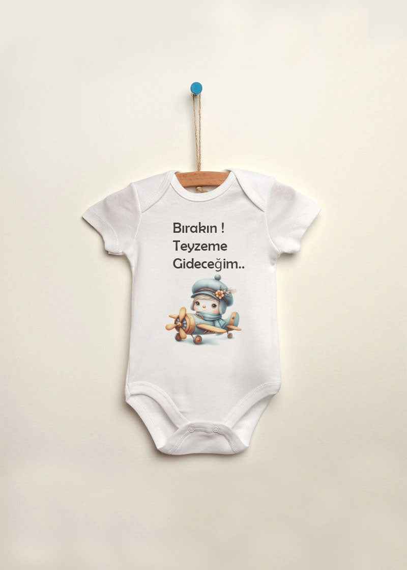 teyze baskılı bebek zıbın