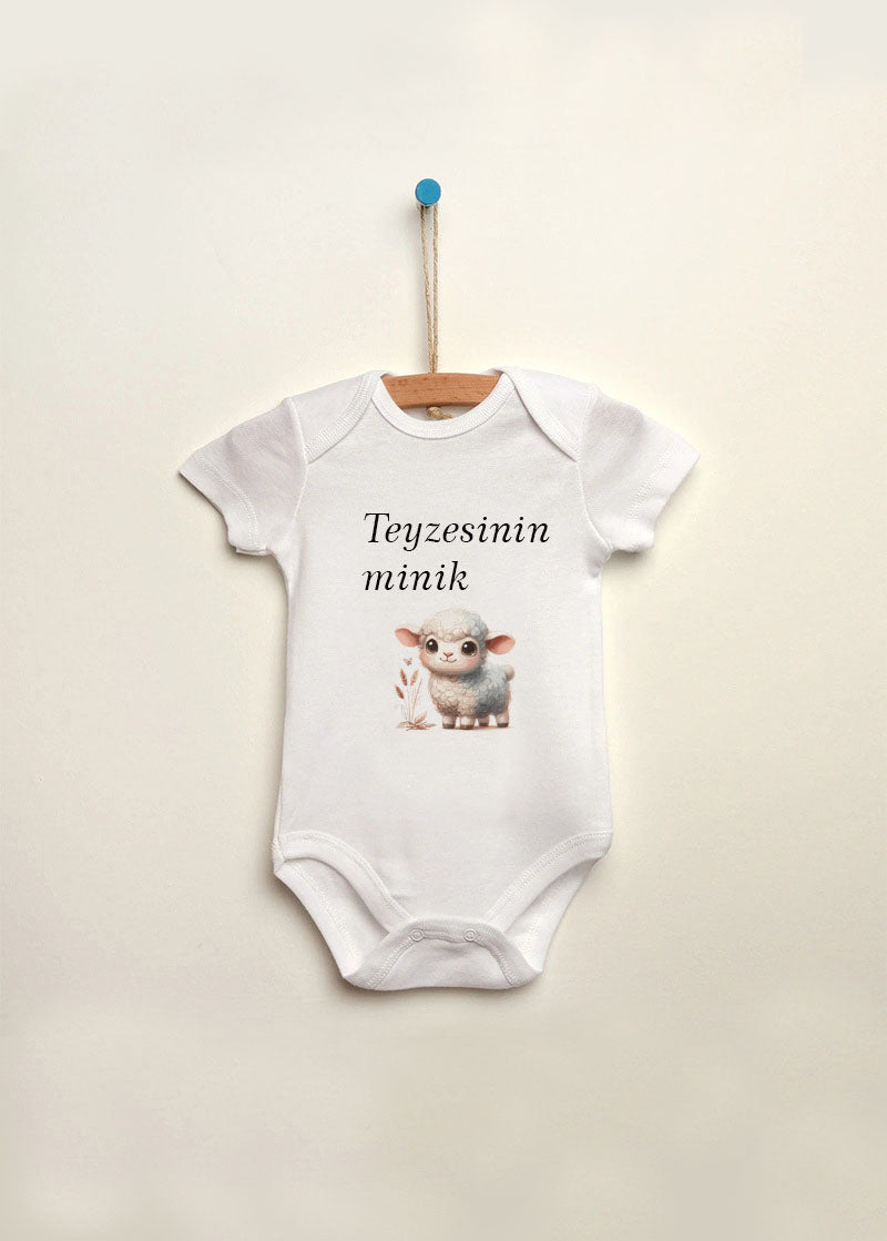 teyze baskılı bebek zıbın