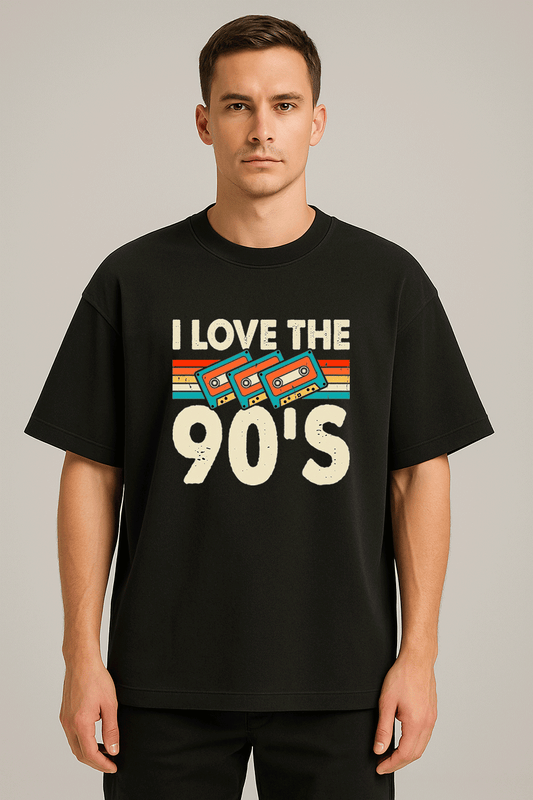 vintage baskılı oversize tişört