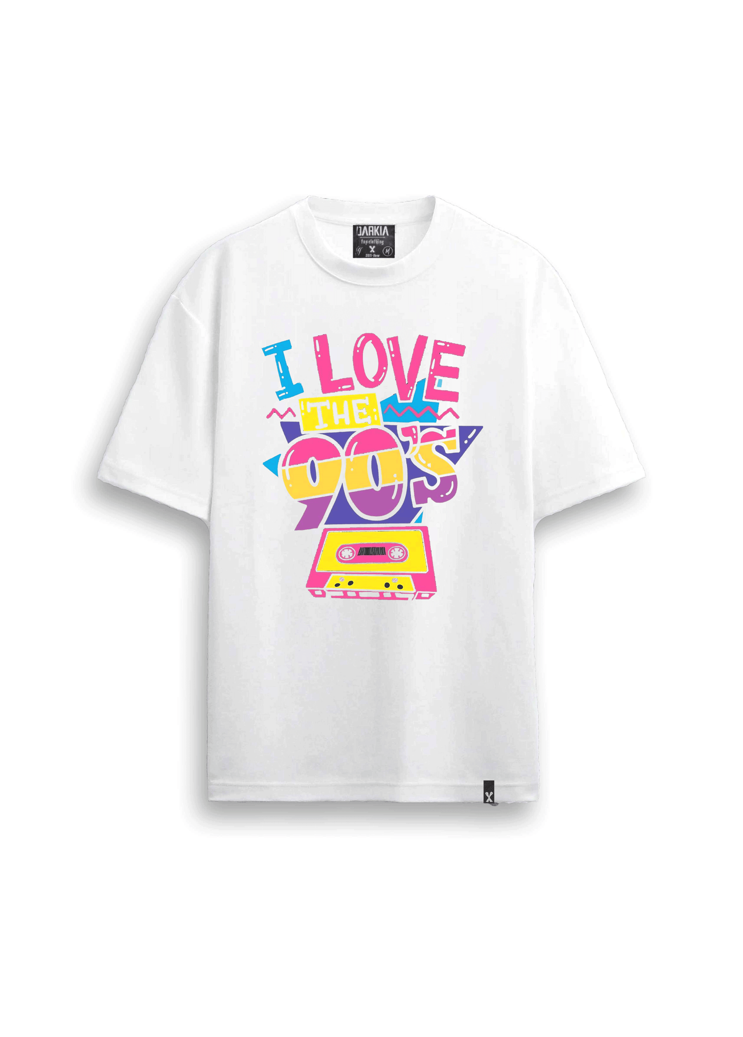 retro baskılı oversize tişört