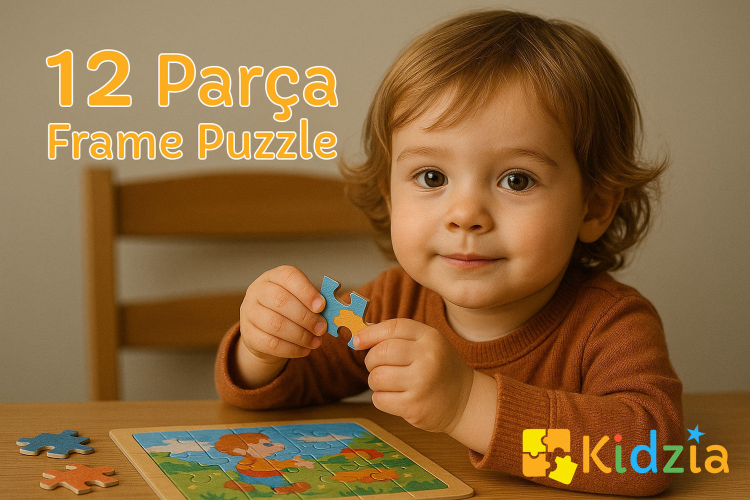 12 Parça Frame Puzzle – İlk Yapboz Deneyimi | Kidzia