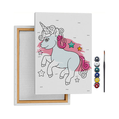 Küçük Unicorn - 25x35cm - Boyama Tablo