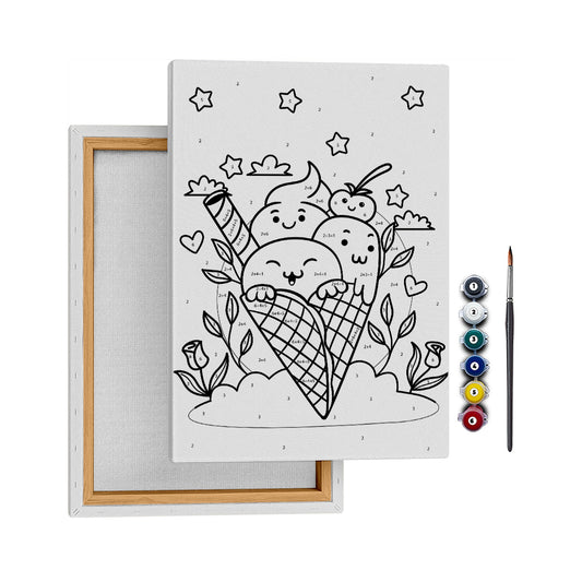 Lezzetli Sayılar - 25x35cm - Boyama Tablo