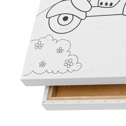 Motorcu Ayı - 25x35cm - Boyama Tablo