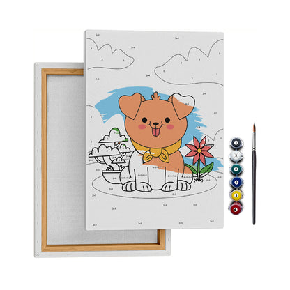 Mutlu Köpek - 25x35cm - Boyama Tablo