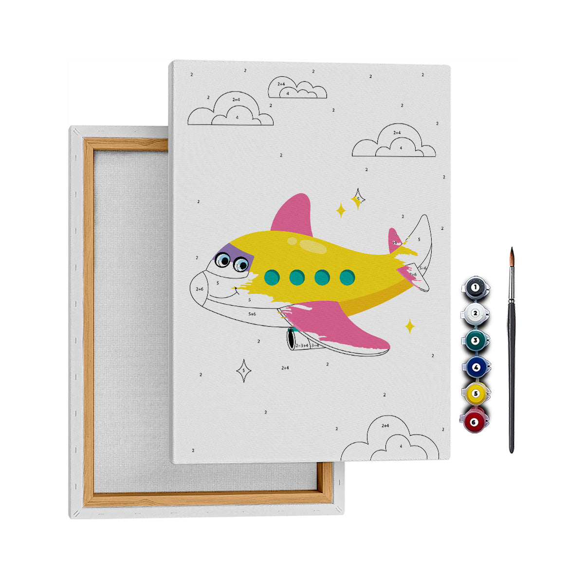 Mutlu Uçak - 25x35cm - Boyama Tablo