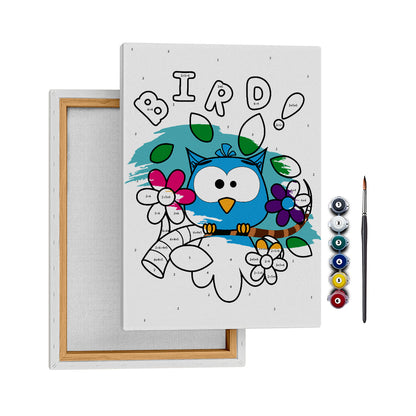 Şaşkın Kuş - 25x35cm - Boyama Tablo