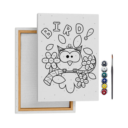 Şaşkın Kuş - 25x35cm - Boyama Tablo