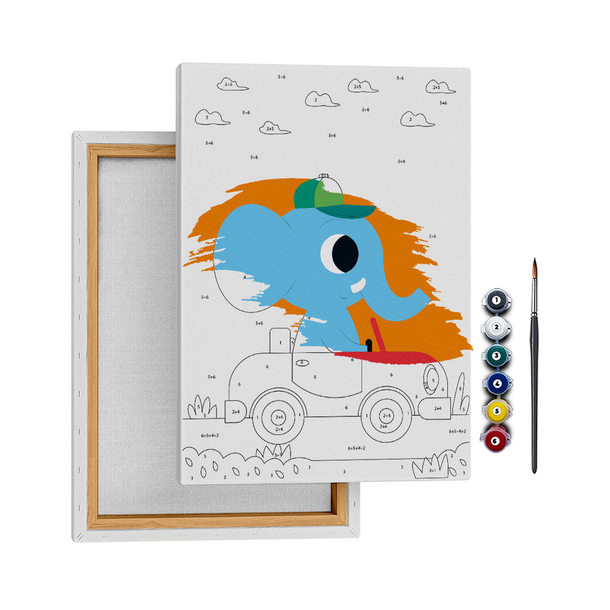 Şoför Fil - 35x50cm - Boyama Tablo