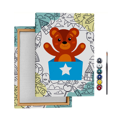 Sürpriz Ayı - 25x35cm - Boyama Tablo