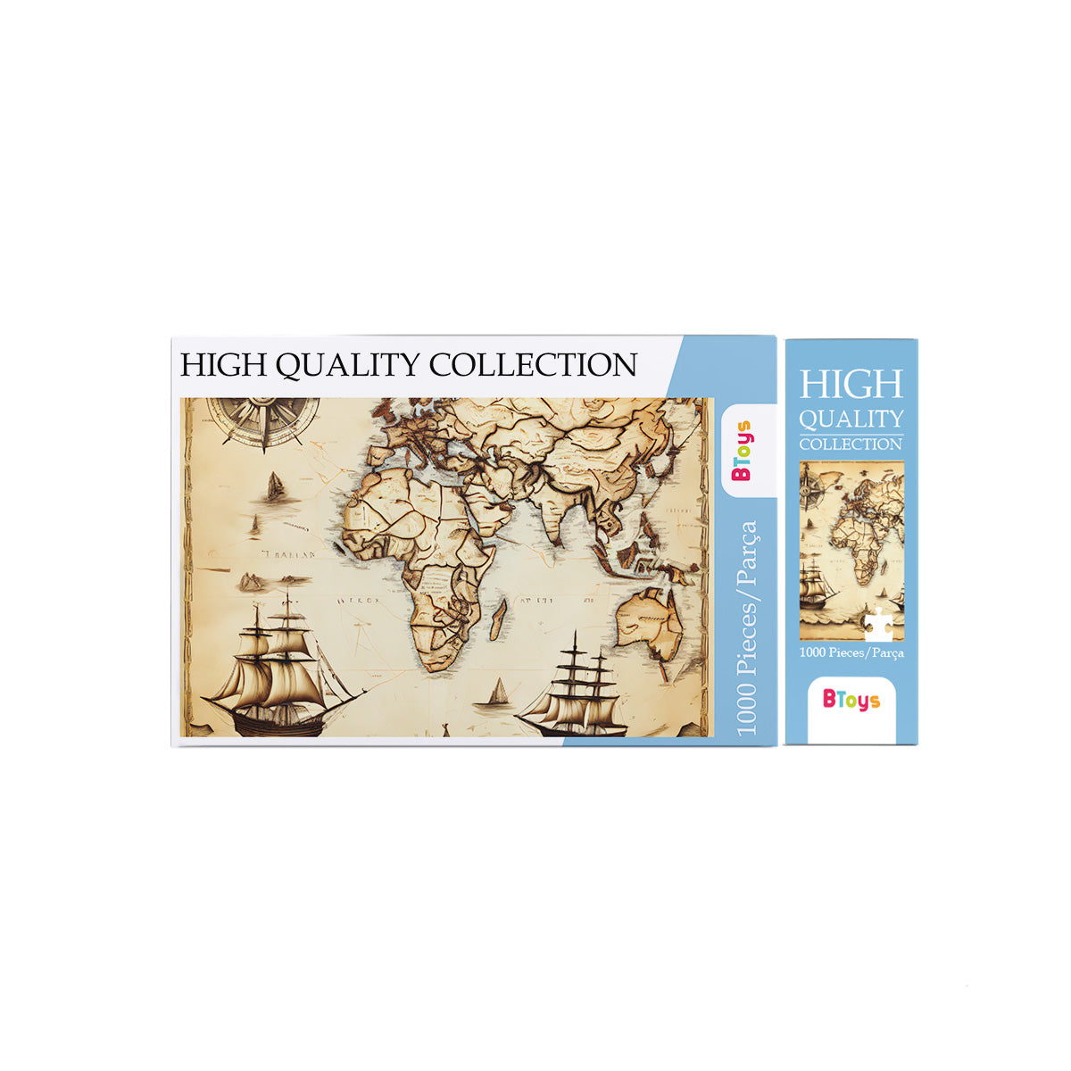 Piri Reis Haritası - 1500ler - 1.000 Parça