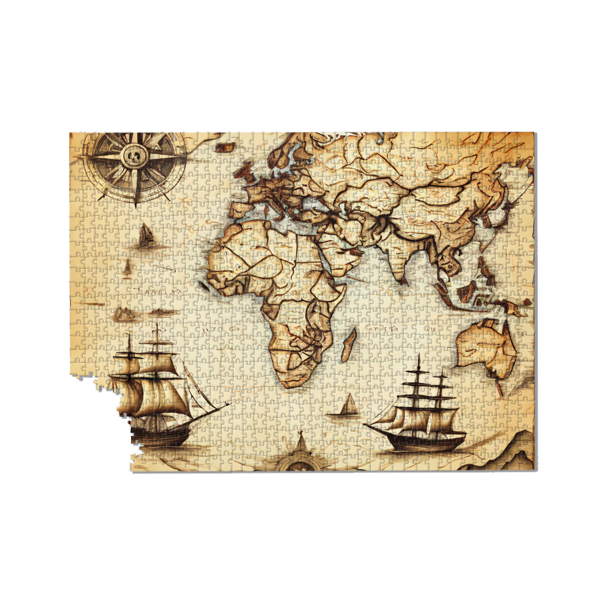 Piri Reis Haritası - 1500ler - 1.000 Parça