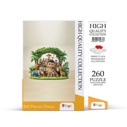 Hayvanların Dünyası - 260 Parça Puzzle