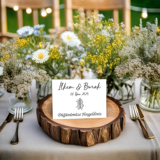 Masa Kartı - A6 Katlanır İsimlik | 120gr 1. Hamur veya 270gr Fotoğraf Kağıdı