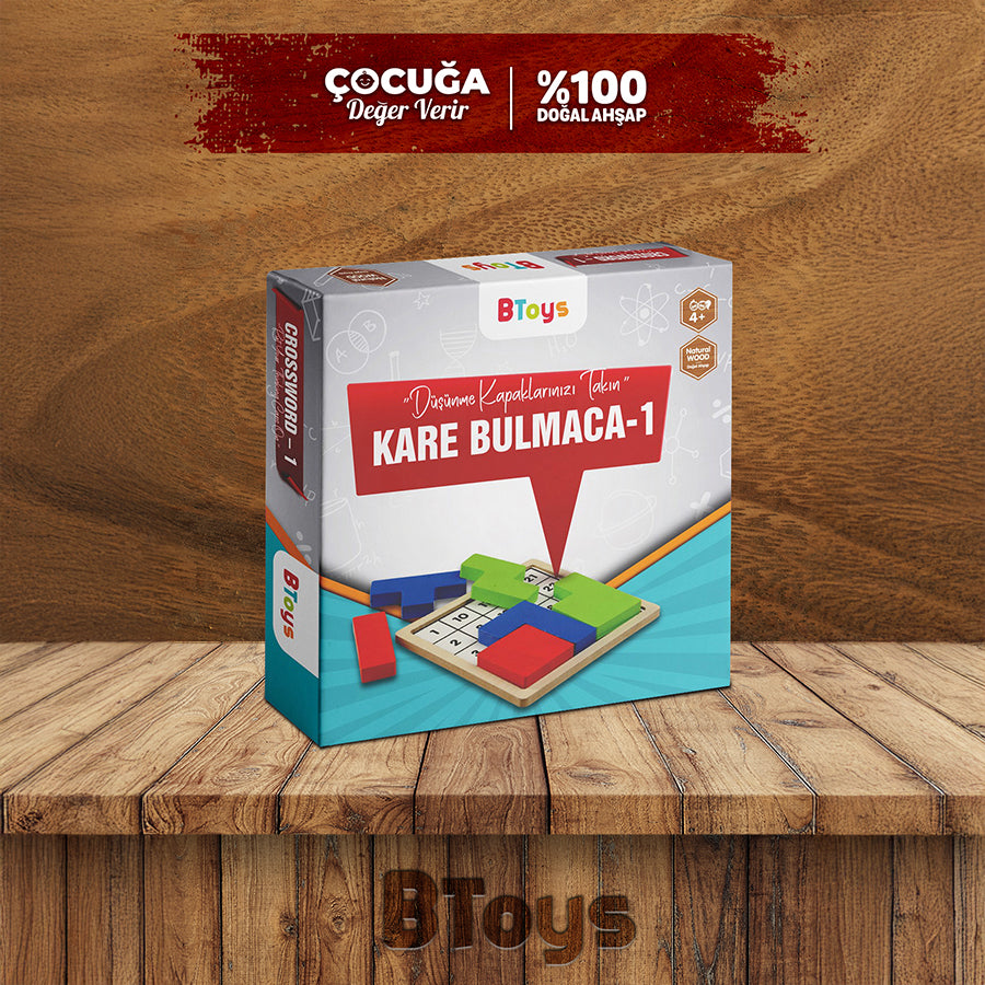 Kare Bulmaca 1 - Ahşap Zeka Ve Strateji Oyunu