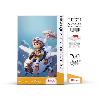Eğlenceli Taşıtlar - 260 Parça Puzzle