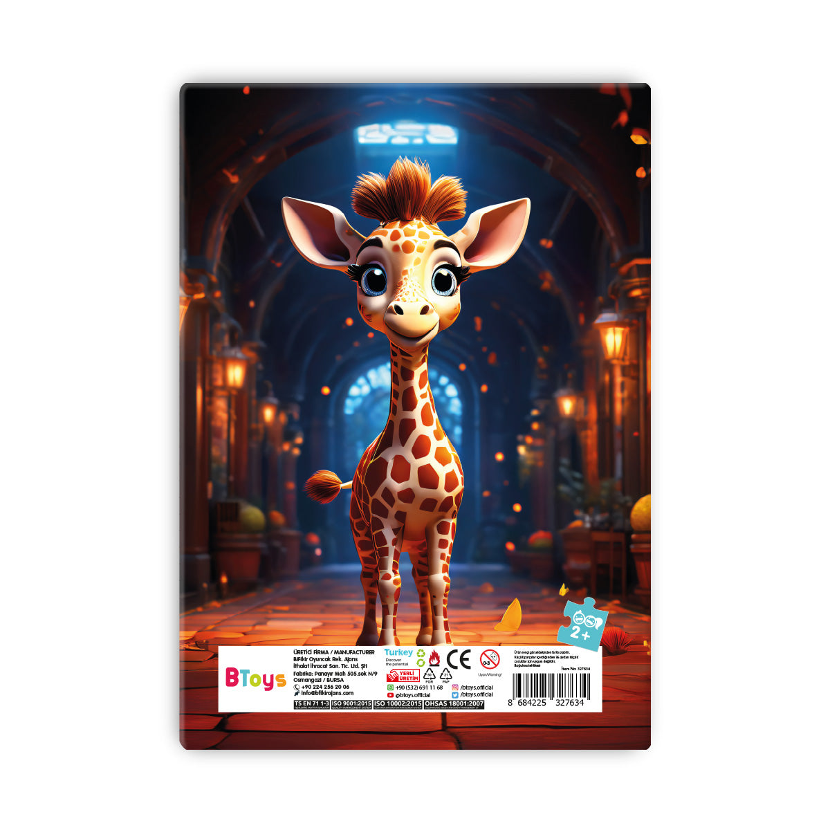 Yavru Zürafa - 12 Parça Frame Puzzle