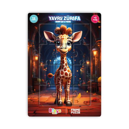 Yavru Zürafa - Frame Puzzle