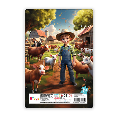 Çiftçi Can - 12 Parça Frame Puzzle