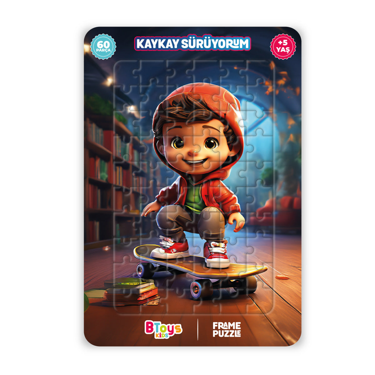 Kaykay Sürüyorum - Frame Puzzle