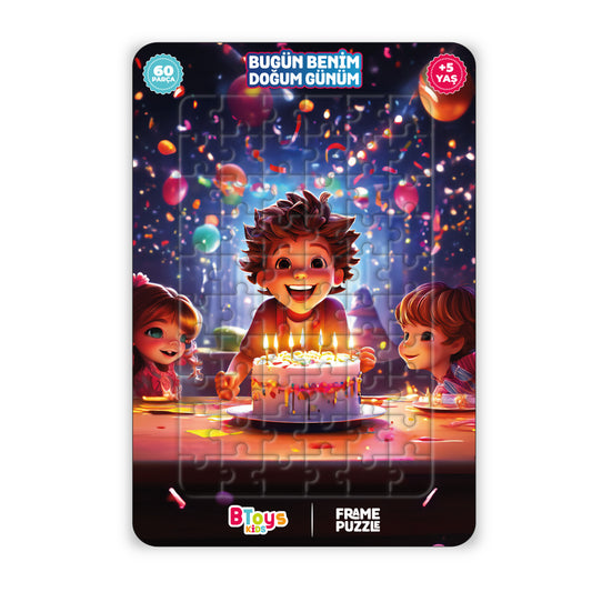 Bugün Benim Doğum Günüm - Frame Puzzle
