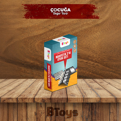 Manyetik Üçlü Oyun Seti - Zeka Ve Strateji Oyunu