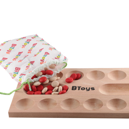 Kapaksız Mankala - Ahşap Zeka Ve Strateji Oyunu