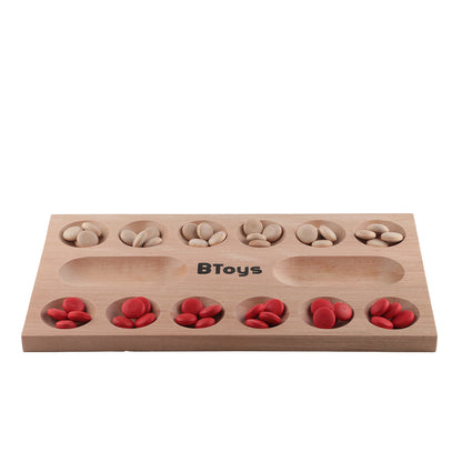 Kapaksız Mankala - Ahşap Zeka Ve Strateji Oyunu