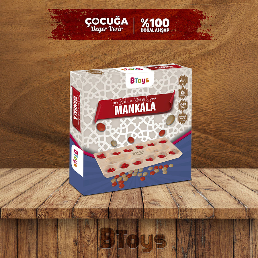 Kapaksız Mankala - Ahşap Zeka Ve Strateji Oyunu