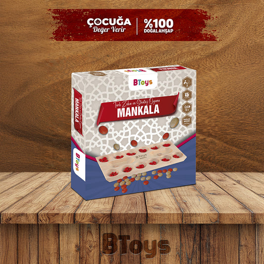 Kapaksız Mankala - Ahşap Zeka Ve Strateji Oyunu