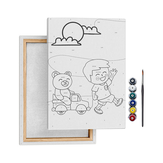 Arkadaşım Ayıcık - 35x50cm - Boyama Tablo