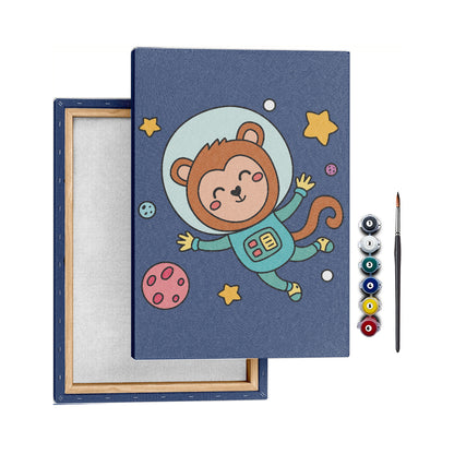 Astro Maymun - 35x50cm - Boyama Tablo